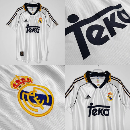Real Madrid Half Sleeves 1998/00 home Retro jersey