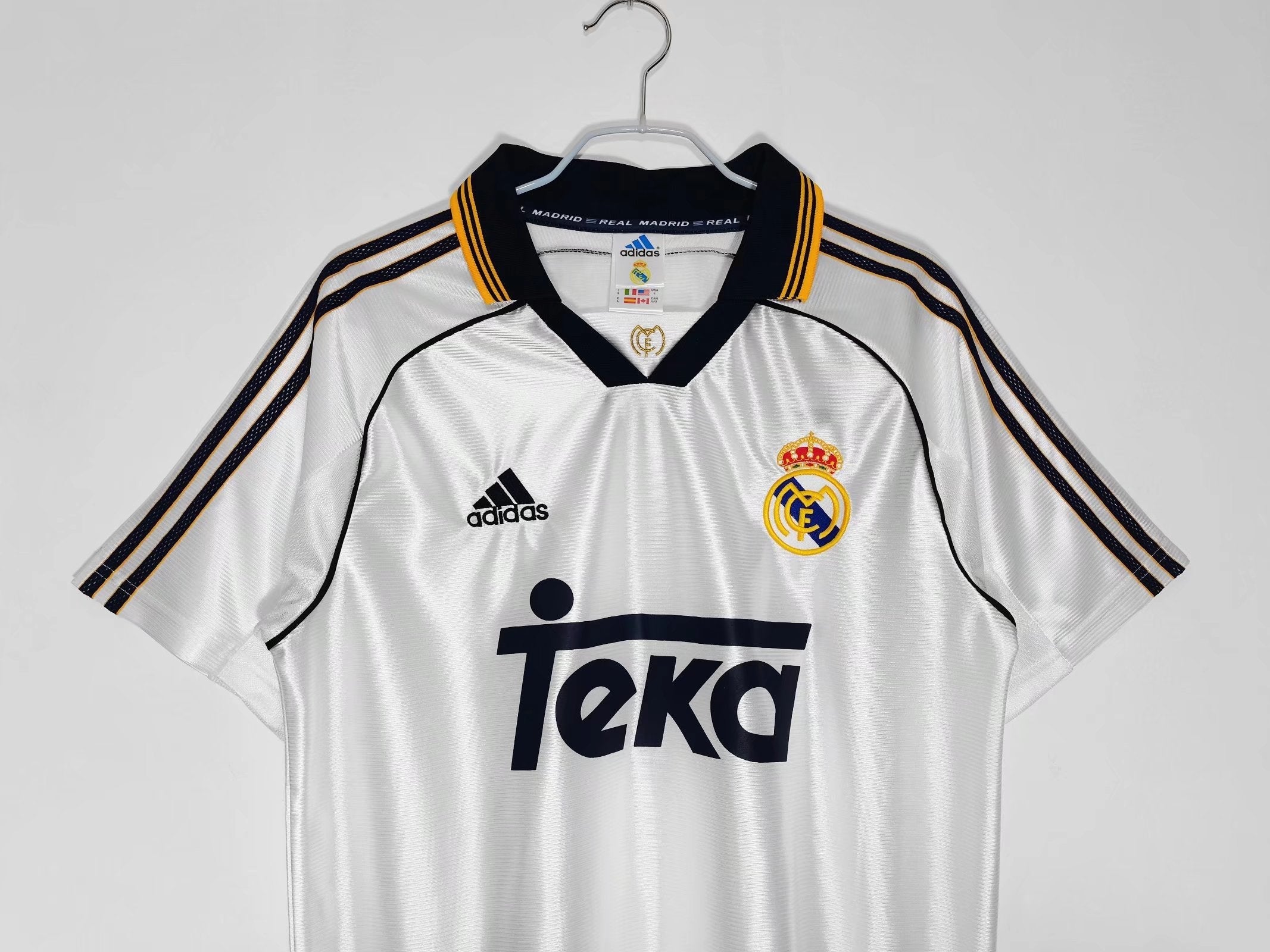 Real Madrid Half Sleeves 1998/00 home Retro jersey